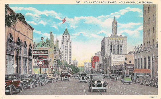 1920s Hollywood Boulevard looking east