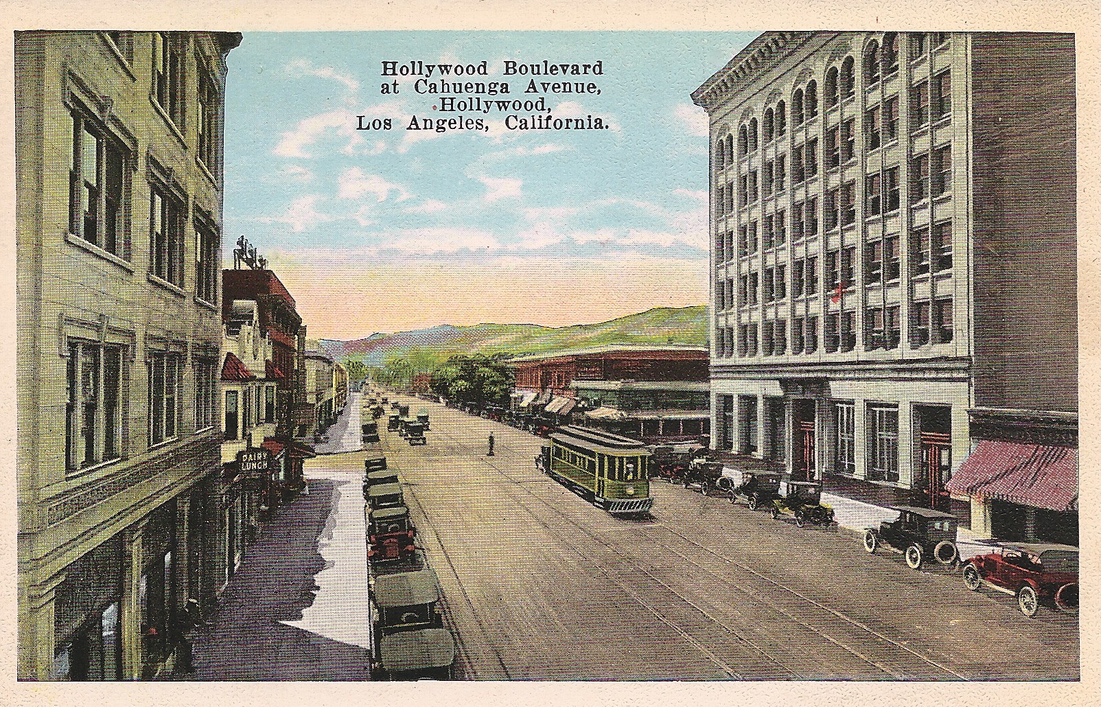 Hollywood Boulevard at Cahuenga Avenue looking west